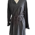 Bebe Gray Robe With Tie Belt For Women Size L Photo 0