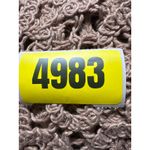 Nina Leonard  Crochet Cardigan Brown 2X Open Weave Short Sleeve Button Front Photo 9