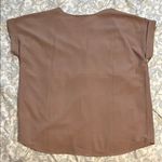 Staccato Brown Boxy Short Sleeve Blouse Photo 1