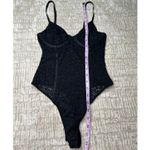 Target Sheer Black Leopard Print Corset Bodysuit Photo 2