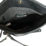 Nine West  Black Faux Leather Foldover Crossbody Bag Wristlet Photo 4