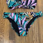 Bar III Bikini Set Keyhole Top Hipster Bottoms size L Hidden Jungle NWT Photo 2
