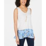 Style & Co  V-neck Extended Floral Hem Tank Top NWT XXL Photo 1