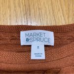 Market & Spruce  Burnt Orange 3/4 Sleeve Cable Knit Sweater - Size Medium Photo 2