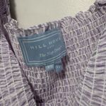 Hill House  Home Athena Linen Nap Mini Dress in Lilac Stripe Size XS Photo 3