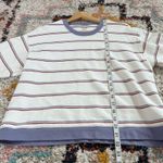 Madewell  (Re)Sourced cotton swing sweatshirt in purple stripe Photo 8