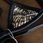 NWT Issa de Mar Triangle Black Tie Halter Swim Bikini Top XS Photo 2