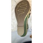 SANDALS GREEN EARTHICS STRAPPY CORK WEDGE SIZE 7 Photo 8