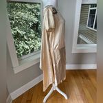 Antique 20s 30s Ivory Silk Bugle Bead Pearl Beaded Flapper Drop Waist Dress XS S White Photo 2