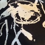 Chico's Chico’s Mock Neck Sweater 0/4/S Black White Abstract Floral Back Zip 3/4 Sleeve Photo 2