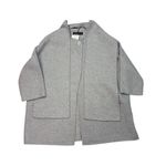 ZARA *New Woman Coat Size S Gray Wool Blend Quiet Luxury Old Money With Scarf Photo 2