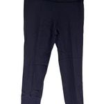 Theory Womens Slim Fit Wool-Blend Navy Dress Pants With Back Pockets Photo 0