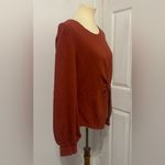Pilcro  Anthropologie Twist Front Sweatshirt Rust Copper NWT Size Medium Photo 3
