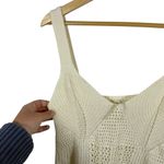 Anthropologie NWOT By Women’s Crochet Midi Dress in Ivory Size M Photo 7