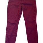 Michael Kors  Izzy Skinny Jeans Burgundy Women's Size 12 Cotton Stretch Preppy Photo 0