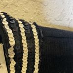 Storybook Knits Holiday Black & White Sequin Cardigan Sweater NWT Sz M Cotton Size M Photo 4