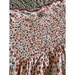 Old Navy Red Floral Smocked Square Neck Blouse Size 4X Peasant Photo 4