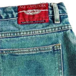 No Excuses  Blue Distressed Whitewash Flared & Frayed Wide Leg Junior’s Size 15 Photo 6