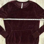 Fabletics  Liane Long Sleeve Velour Sweatshirt Pullover Purple Crew Neck Size S Photo 2