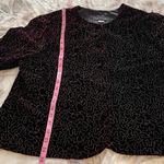 Maggie McNaughton Vintage Velvet Maroon With Gold Embroidery Button Up Blazer, size 24W Photo 6