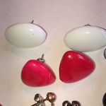 Lot of 6 Black White and Red Vintage Boho Earrings Photo 5