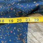 La Bellum  Hillary Scott print blouse Bell Sleeves Navy Tie at neck Women’s Size M Photo 6