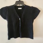 Ruee black Ribbed cropped top size juniors small Photo 0