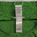 ANDIE NWT  Augusta Jacket Green Cropped Snap Front Abstract Zebra Pattern Top M Photo 5