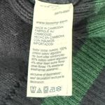 Tommy Hilfiger  Blue Green Plaid Tartan Yellow Logo Quarter Zip Sweater size L Photo 4