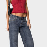 Edikted NWT  ace relaxed jeans dark blue  Photo 0