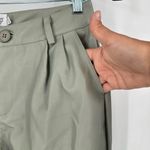 Princess Polly  Women's Pleated High Rise Charly Straight Pants Sage Green Size 6 Photo 5