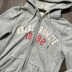 Abercrombie & Fitch 2000s Y2k Gray Pink Zip Hoodie Sweater Womens Size Medium Photo 1