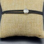 Henri Brendel Silver Tone Cable Chain Bracelet Black Elastic Back One Size Photo 4