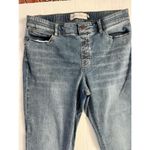 Soft Surroundings  Elastic Waist Hight Rise Straight Pull On Jeans Size P Lg Photo 2