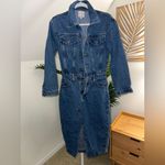 Favorite Daughter The City Denim Long Sleeve Midi Dress in Los Angeles size 25 Blue Photo 3