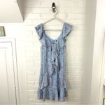 Lulus  Radiant Rosa Light Blue Floral Print Ruffled Mini Dress Size M Photo 3