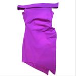 Milly  Ally Fuschia Cady Off shoulder Dress Pink SZ 12 Bodycon Cocktail Formal Photo 3
