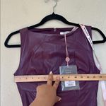 House Of CB HOUSE OF CB 'Sahara' Merlot Vegan Leather Maxi Dress NWT size XS Photo 12