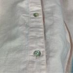 New York Style Long Sleeve Linen Shirt Button Down Orange Size M Photo 2