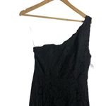 Fame and Partners Selma Black Lace One Shoulder Slit Formal Gown Size 8 Photo 9