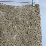 Randi Rahm lined cocktail Elegant Formal Gold Lace Pencil Skirt Sz 6 Photo 6