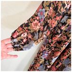 NWT Showpo Henny Midi Long Sleeve Split Dress in Dusk Floral Size 14 Pink Photo 12