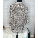 Chico's animal print semi-sheer button front blouse Size Medium Photo 1