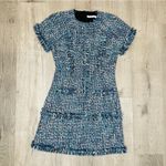 Anthropologie Brave and true anthropology size small tweed mini dress classic blue rare htf Photo 1