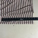 Garnet Hill Midi Dress Womens Large Taupe White Stripe Slits Sleeveless Tank L Photo 8