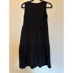 Frye  Black Midi Dress with pockets Size Medium Photo 3
