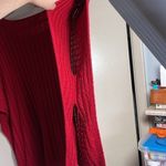 Mud Pie  Ladies one size deep red poncho style sweater Photo 3