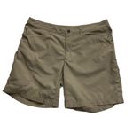 Mountain Hardwear Women's Bermuda Shorts Size 14 Tan Brown Nylon Outdoor Hiking Photo 1