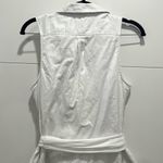 Banana Republic NWOT White  Cotton Sleeveless Shirt Dress Size 6 Photo 7