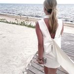 ZARA  Short waistcoat dress with lapel collar with voluminous back bow  NEW Photo 4